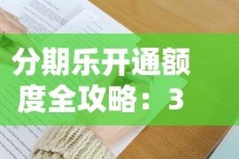 分期乐提额秘籍