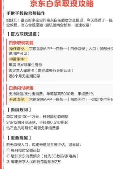 白条提现套现的合规操作指南